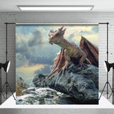 Lofaris Cloud Sky Rocks Welsh Dragon Natural Scene Backdrop